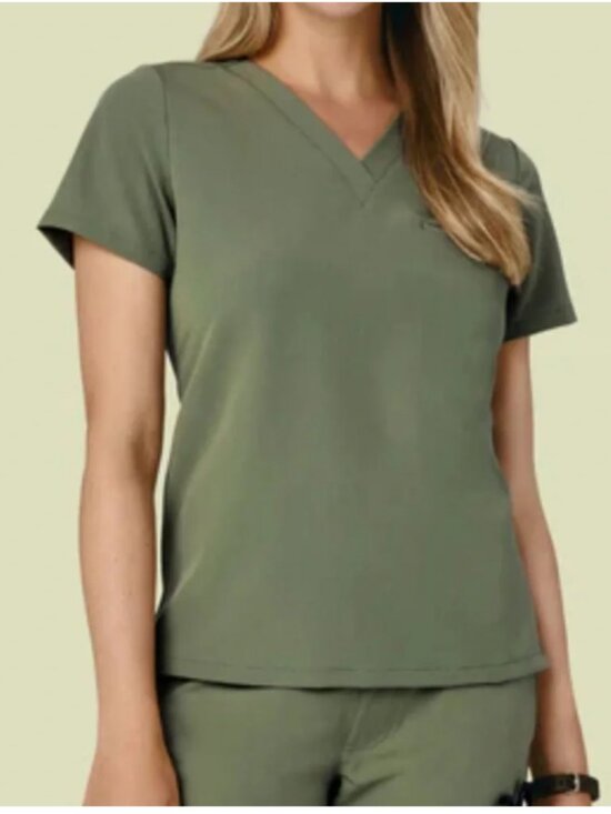 Mandala Tops - Mandala Scrubs Sage Green V-Neck Scrub Top Medical Uniform Size Small NWT